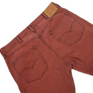 LEVIS 501 CT Jeans Mens 38 x 34 Straight Leg Midrise Red Button Fly Denim